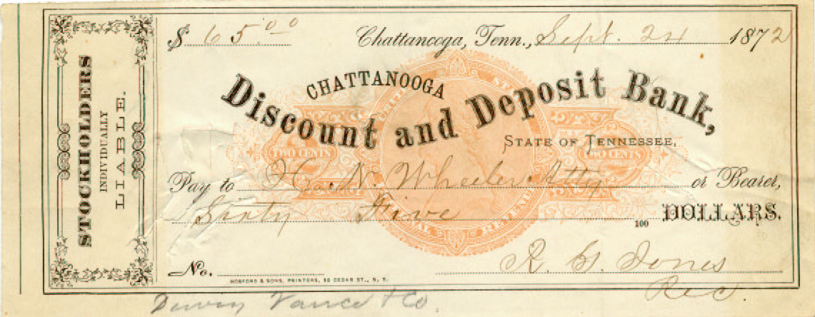Discount & Deposit Bank 9-24-1872